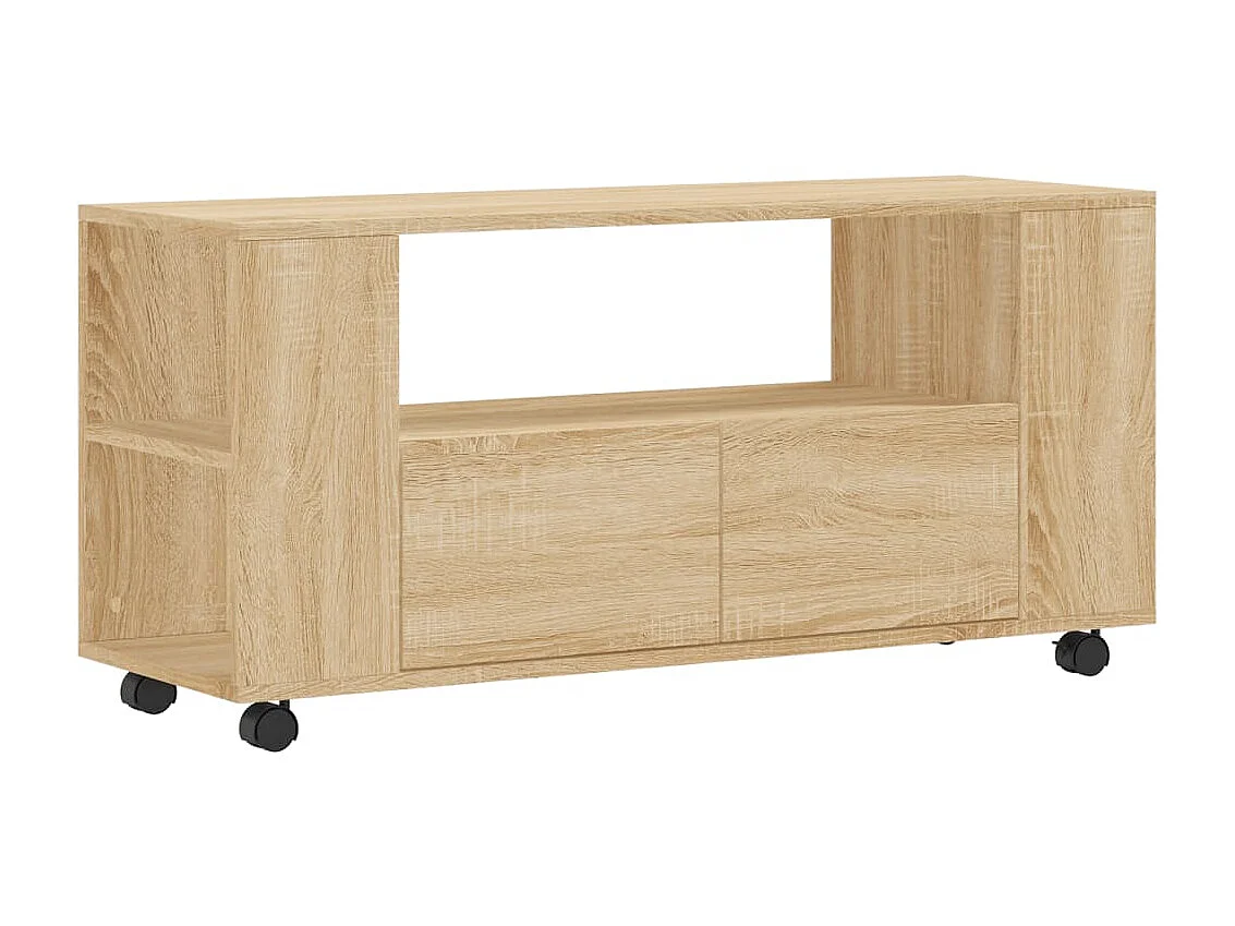 Mueble TV roble Sonoma 102x34,5x43 cm madera contrachapada