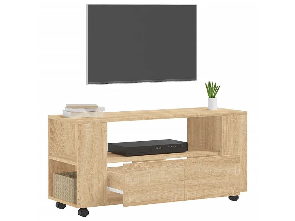Mueble TV roble Sonoma 102x34,5x43 cm madera contrachapada