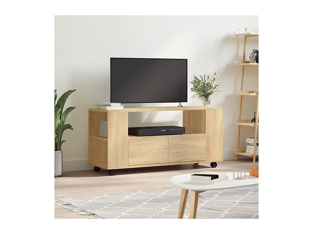 Meubles TV chêne sonoma 102x34,5x43 cm bois d'ingénierie