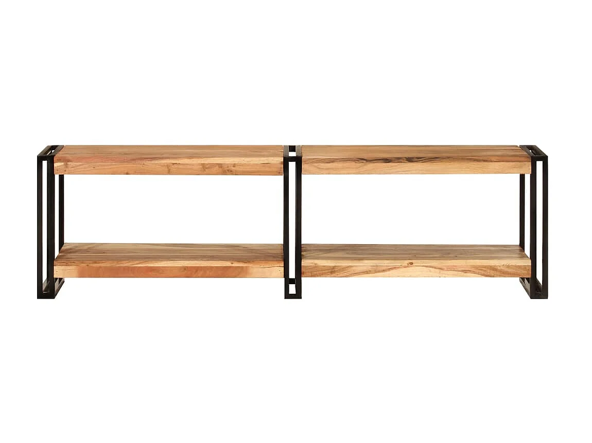 Móvel de TV 140x30x40 cm madeira maciça de acácia