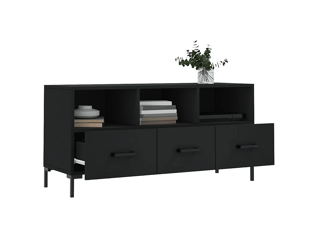 Mobile TV nero 102x36x50 cm in derivati del legno