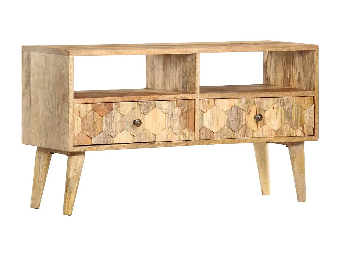 Mobile TV 90x30x50 cm Legno massello di mango