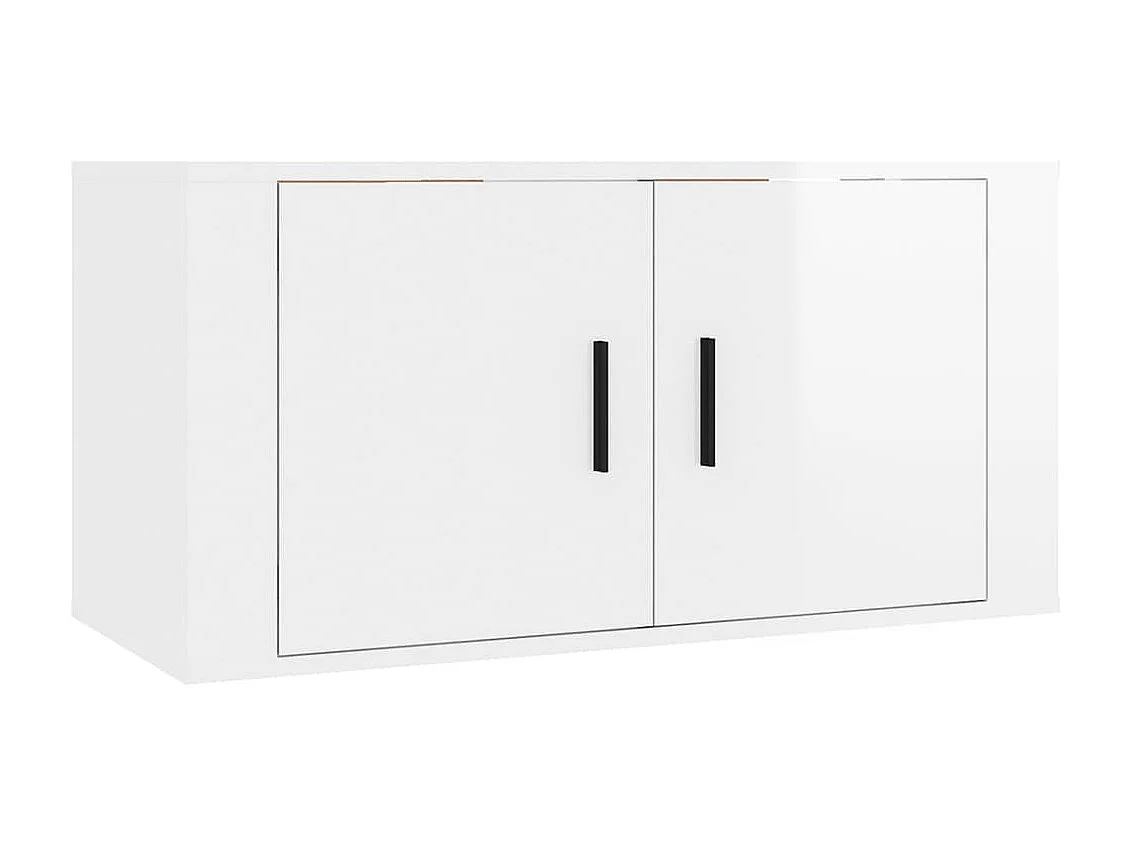 Wand TV-meubels 3 stuks glanzend wit 80x34,5x40 cm