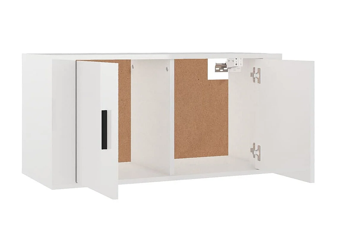 Wand TV-meubels 3 stuks glanzend wit 80x34,5x40 cm