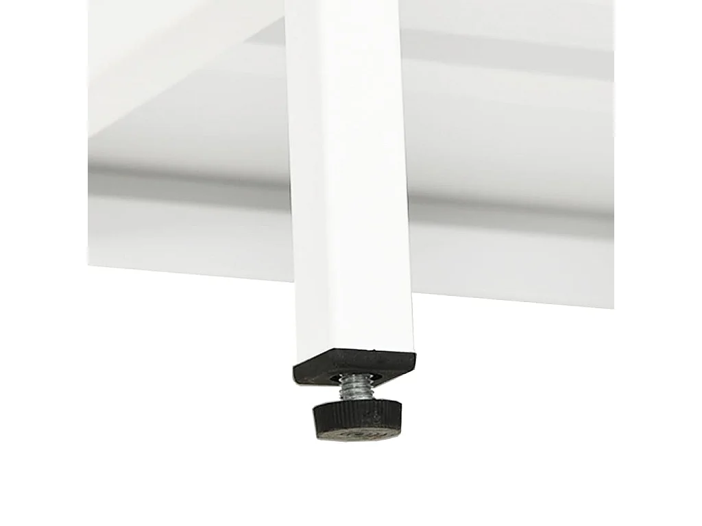 Mueble TV blanco 90x30x44 cm Acero y cristal