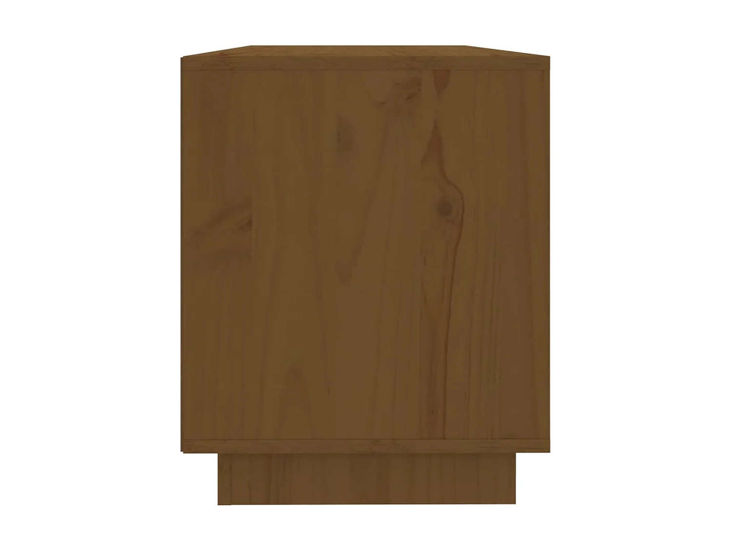 Meuble TV Marron miel 110,5x35x44 cm Bois de pin massif