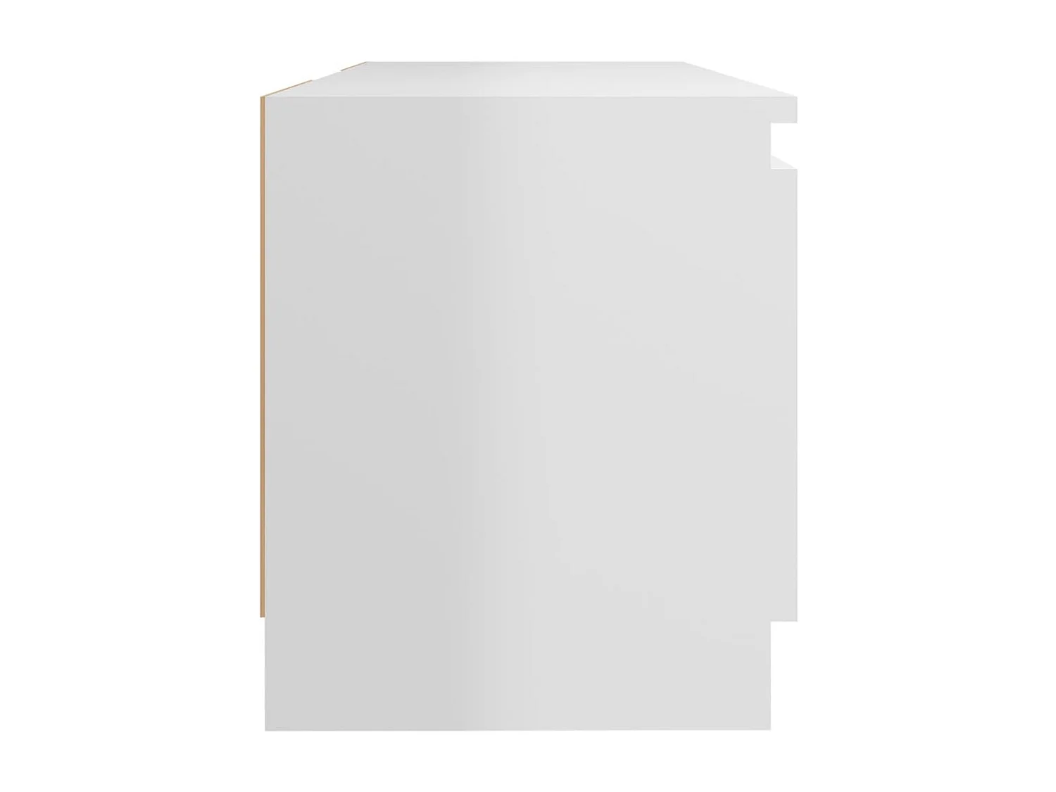 Meuble TV avec lumières LED blanc brillant 120x30x35,5 cm