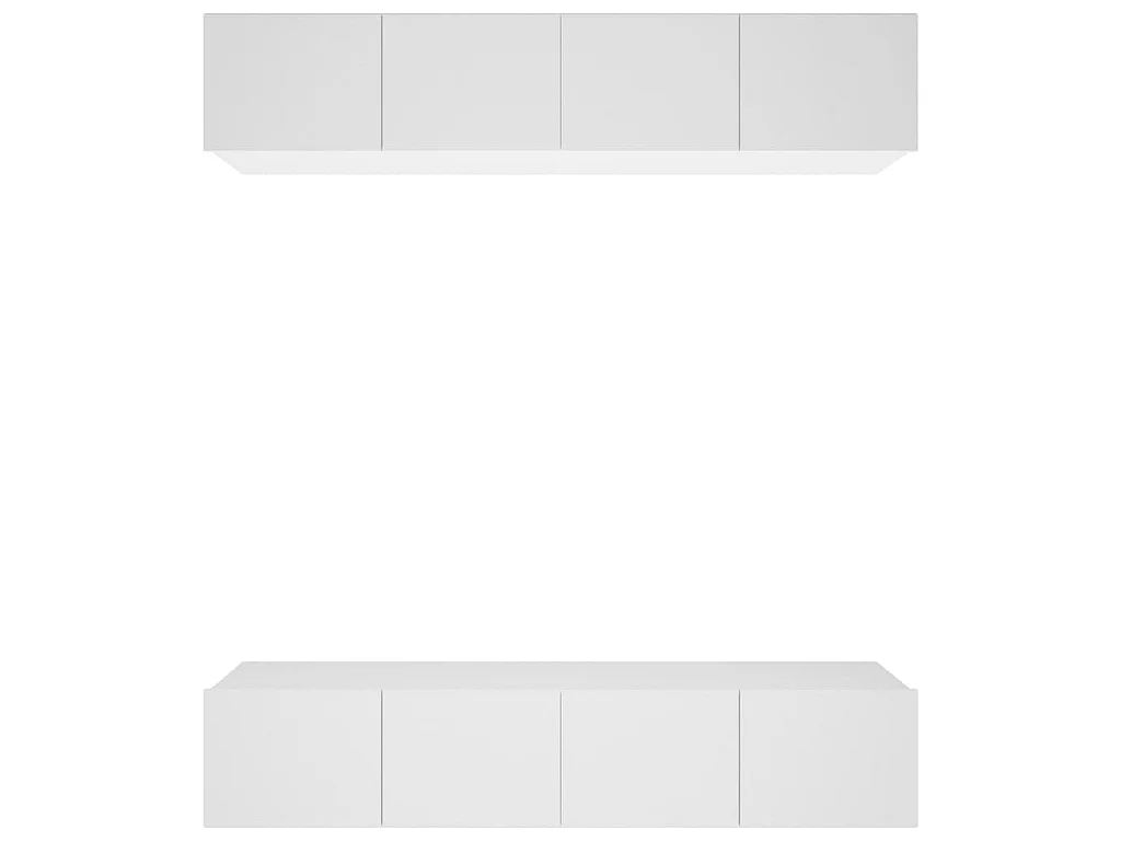 Meubles TV 4 pcs Blanc 80x30x30 cm Bois d'ingénierie