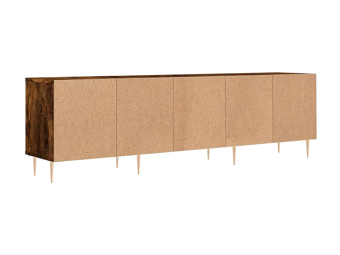 Meuble TV chêne fumé 150x30x44,5 cm bois d'ingénierie