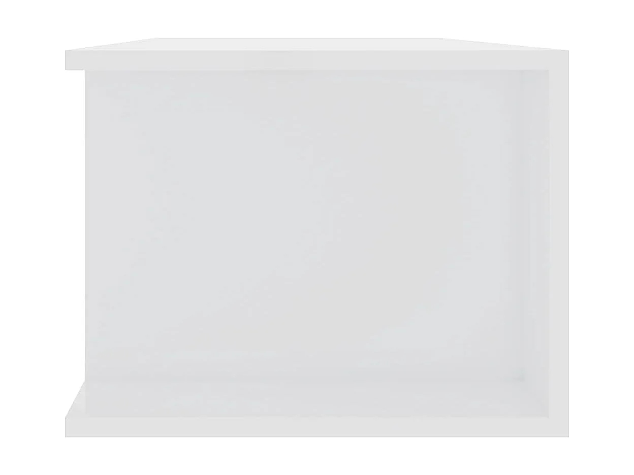 Meuble TV avec lumières LED blanc brillant 135x39x30 cm