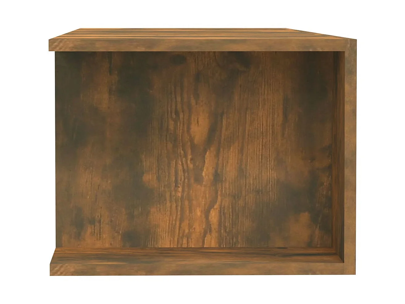 Meuble TV avec lumières LED chêne fumé 135x39x30 cm