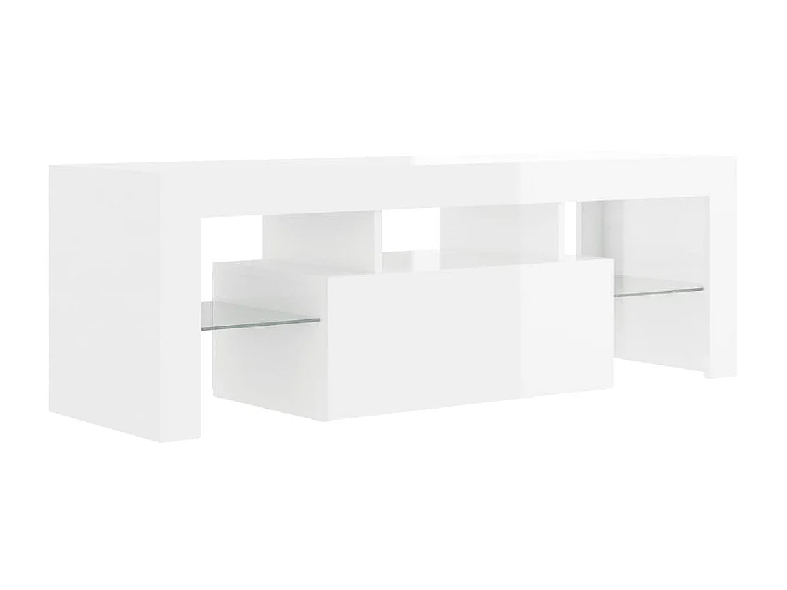 TV-meubel met helder witte LED-verlichting 120x35x40 cm