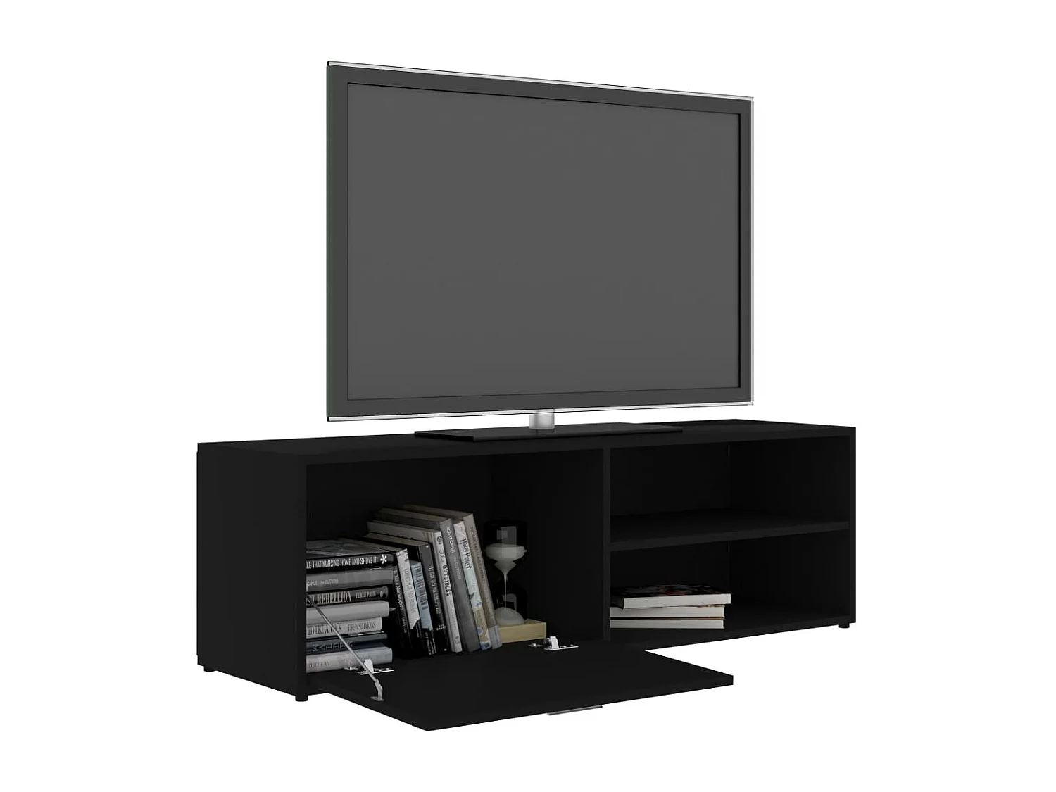 Meuble TV Noir 120x34x37 cm Aggloméré