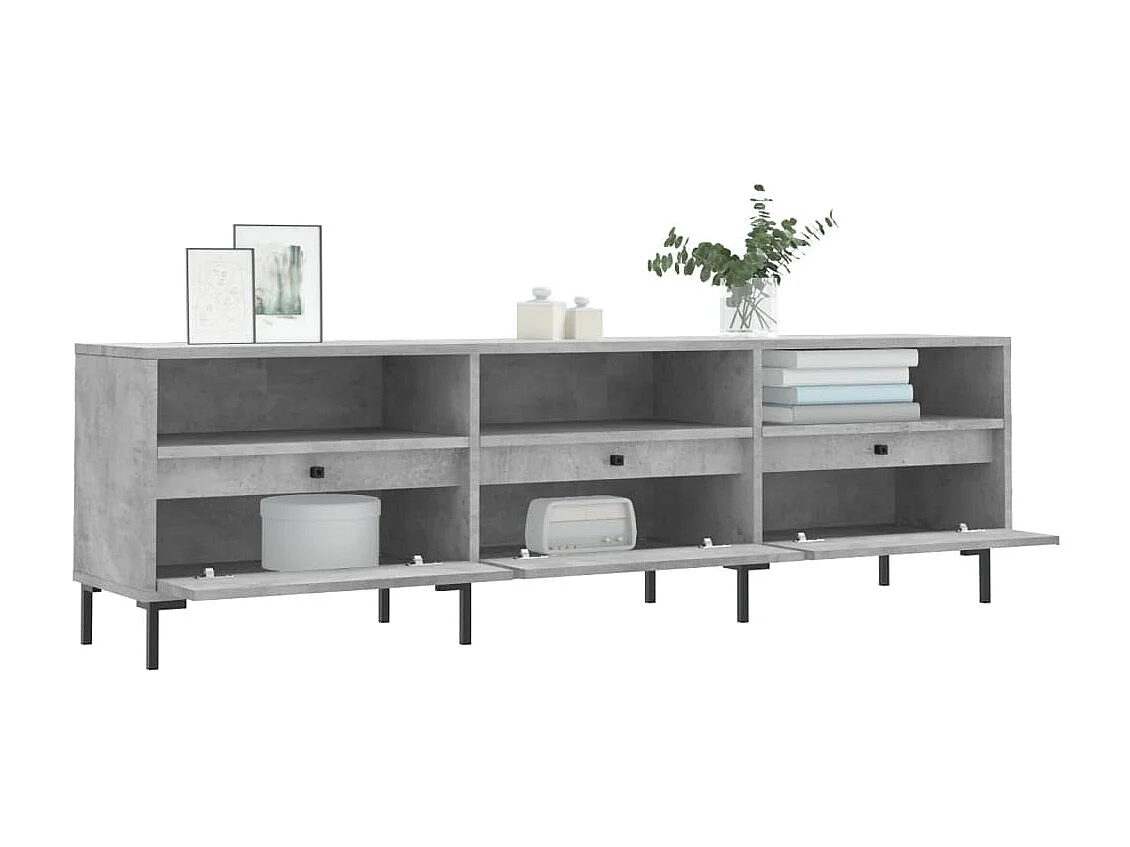 Betongrijs tv-meubel 150x30x44,5 cm samengesteld hout