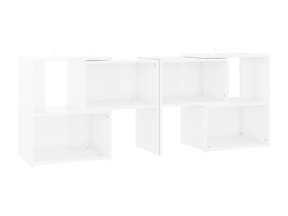 Meuble TV Blanc 104x30x52 cm Aggloméré