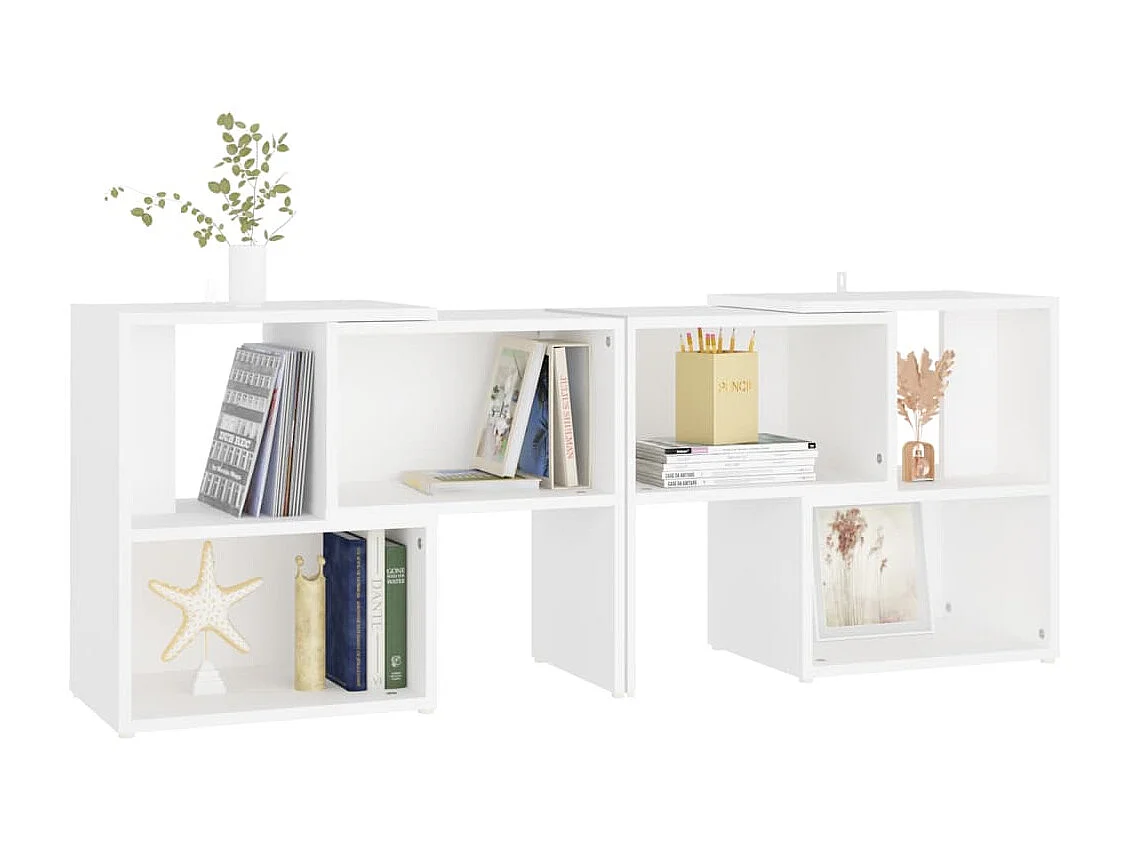 Meuble TV Blanc 104x30x52 cm Aggloméré