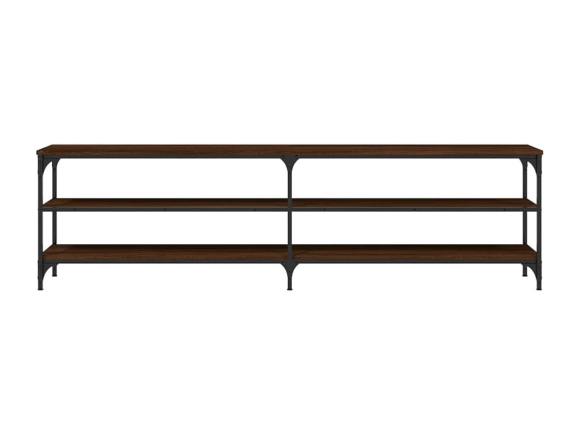 Meuble TV chêne marron 180x30x50 cm bois d'ingénierie et métal