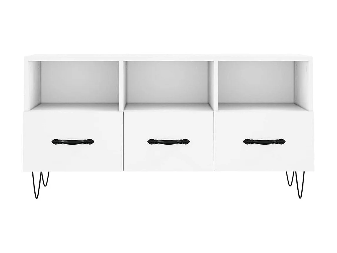 Mobile TV bianco 102x36x50 cm in derivati del legno