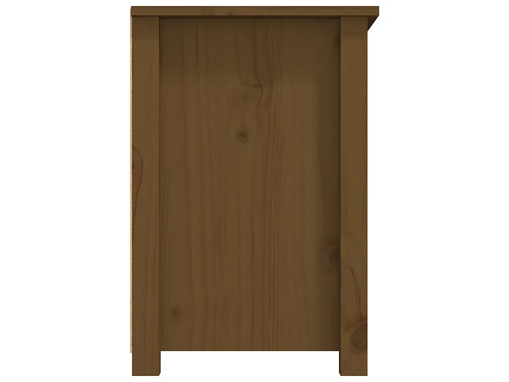 Meuble TV Marron miel 79x35x52 cm Bois de pin massif