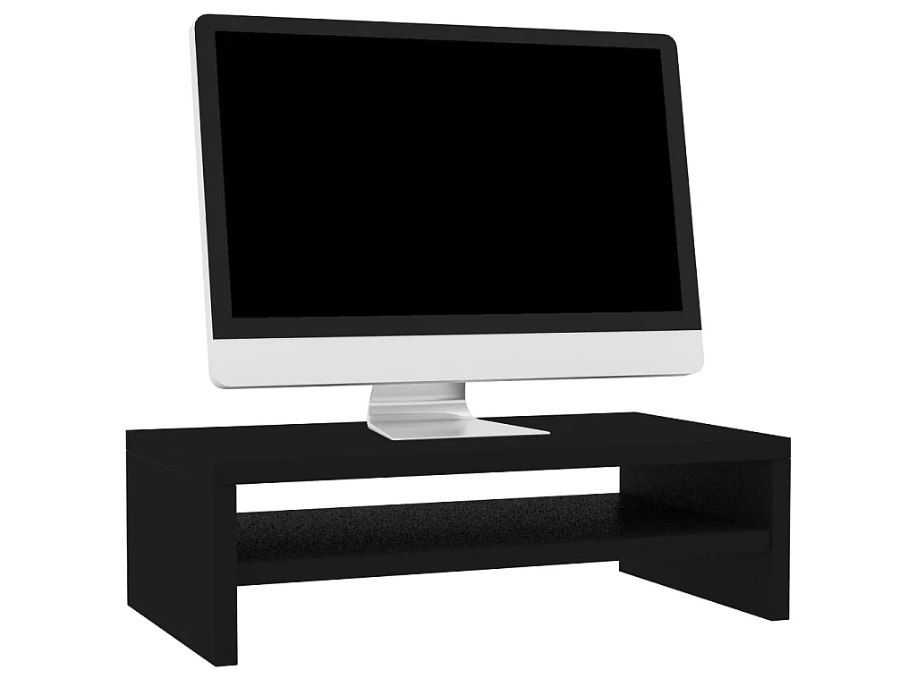 Support de moniteur Noir 42 x 24 x 13 cm Bois d'ingénierie