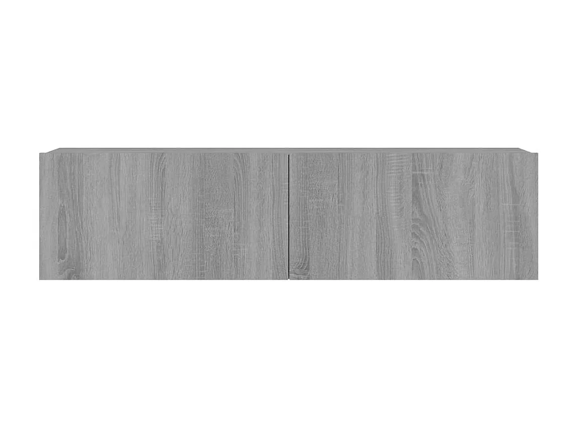 Mueble TV de pared gris Sonoma 120x30x30 cm Madera contrachapada
