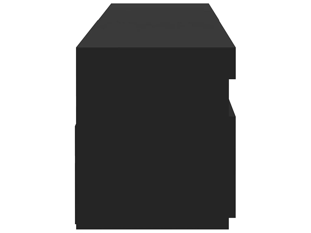 Mueble TV 2 uds con luces LED Negro 75x35x40 cm