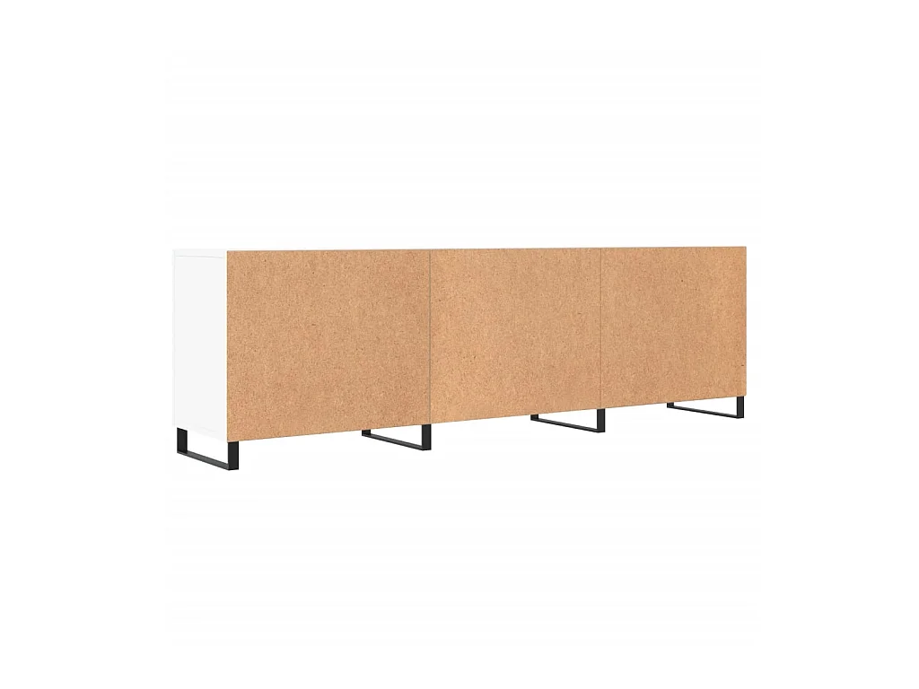 Weißer TV-Schrank 150x30x50 cm aus Holzwerkstoff