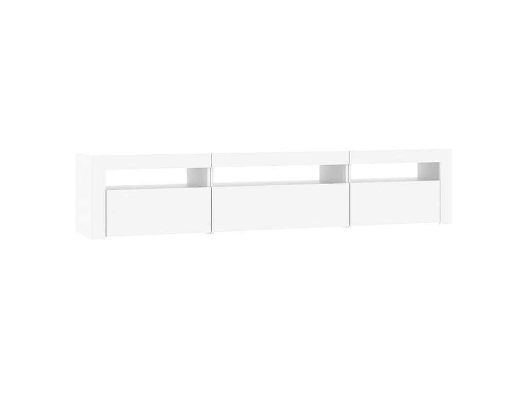 TV-meubel met LED-verlichting Wit 195x35x40 cm