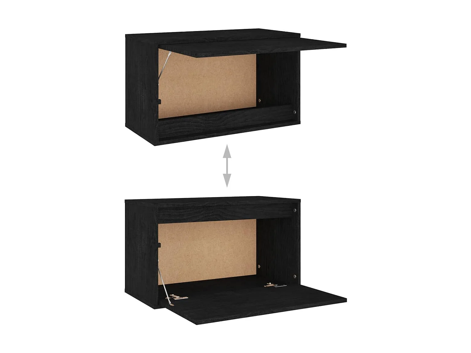 TV-meubel 3 stuks Zwart Massief grenenhout