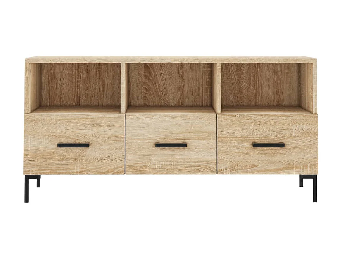 Meuble TV chêne sonoma 102x36x50 cm bois d'ingénierie