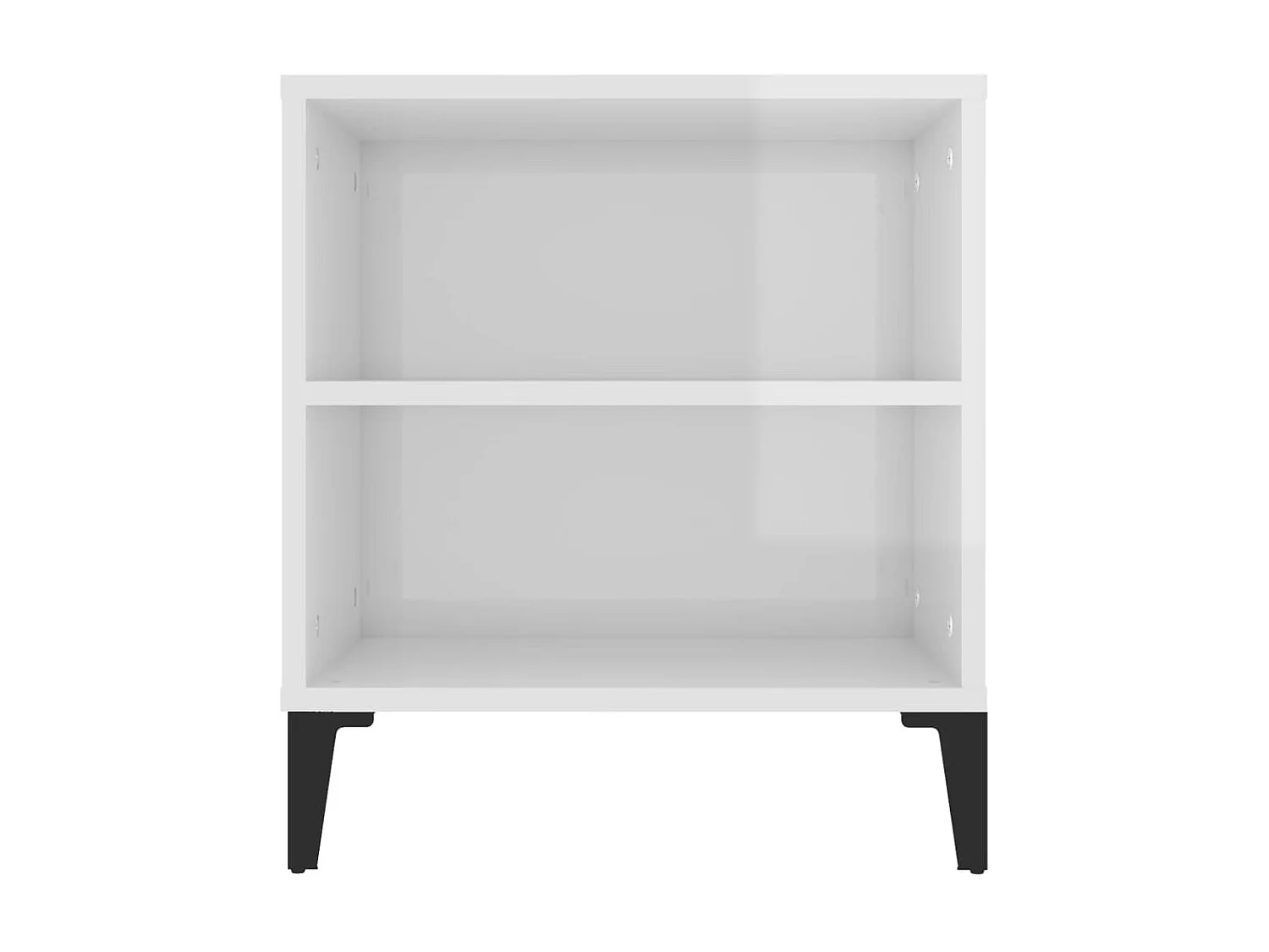 Meuble TV Blanc brillant 102x44,5x50 cm Bois d'ingénierie