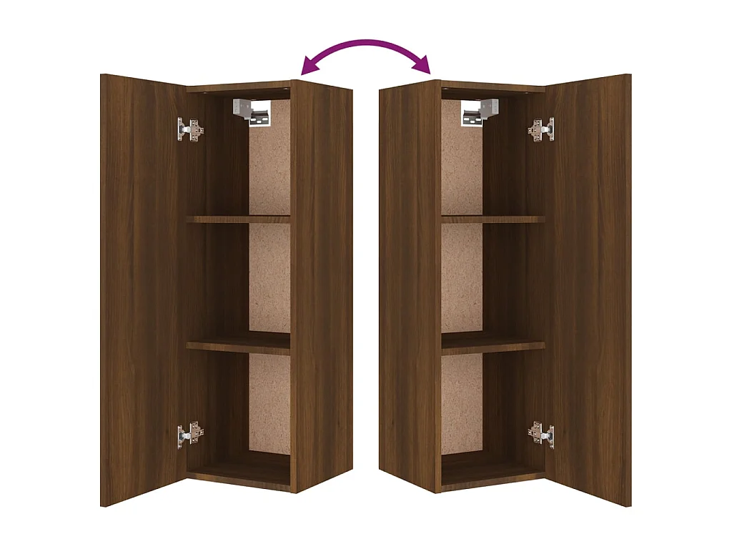 5-delige tv-standaardset bruin eiken parket