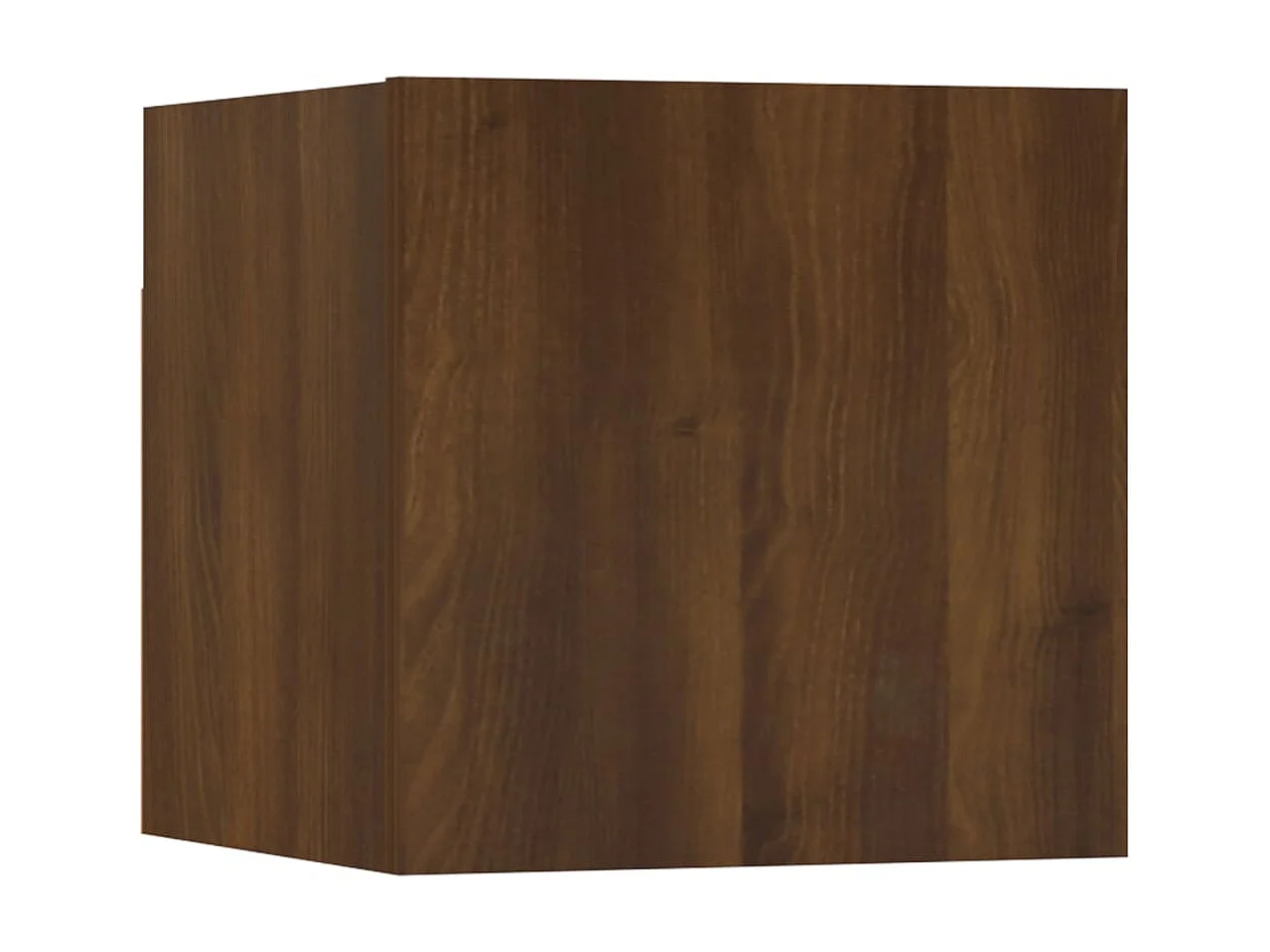 5-delige tv-standaardset bruin eiken parket