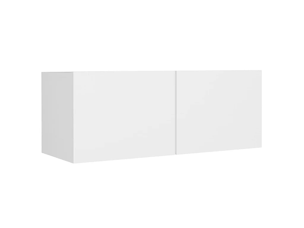 Ensemble de meubles TV 4 pcs Blanc Bois d'ingénierie
