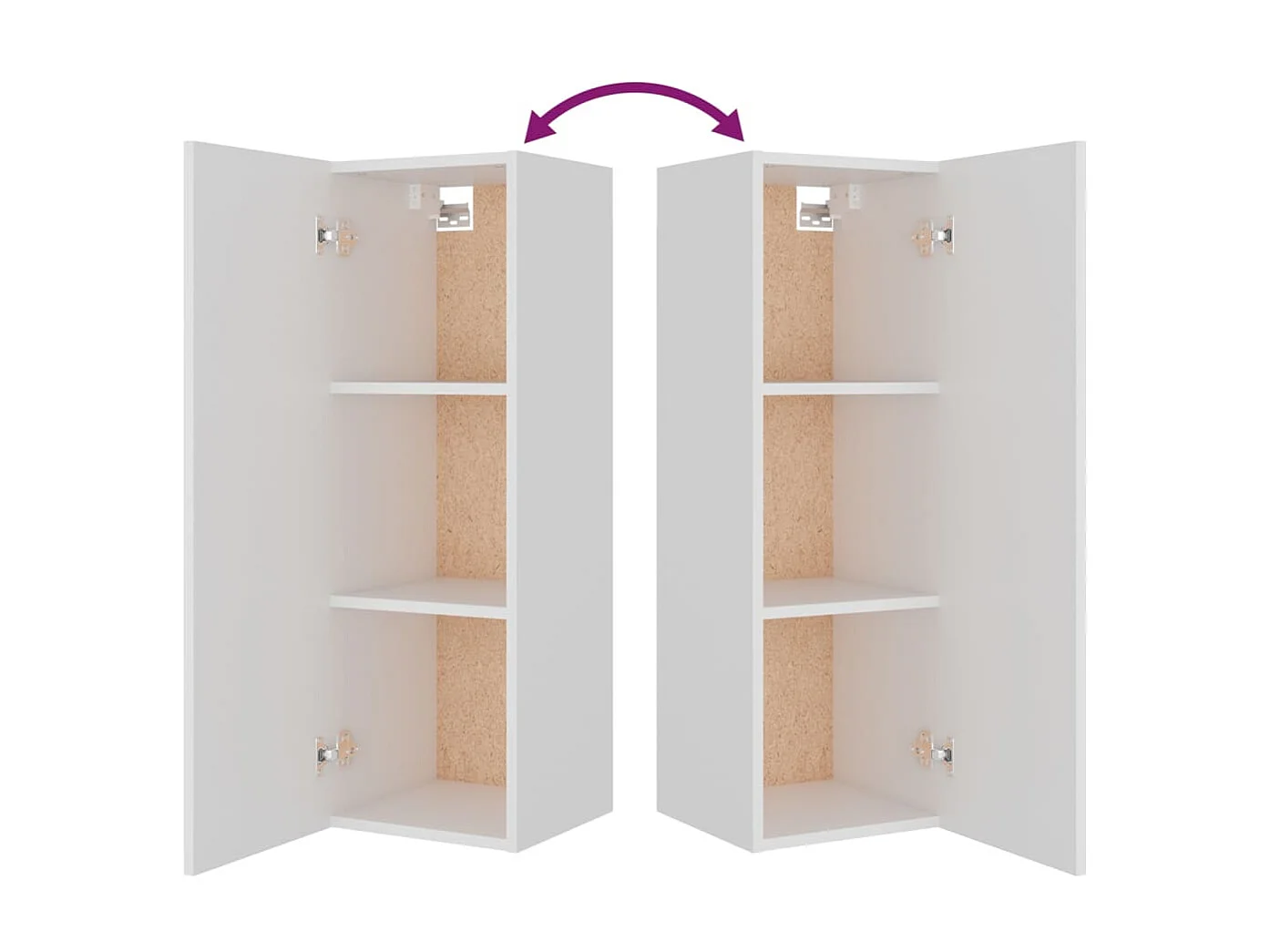 Ensemble de meubles TV 4 pcs Blanc Bois d'ingénierie