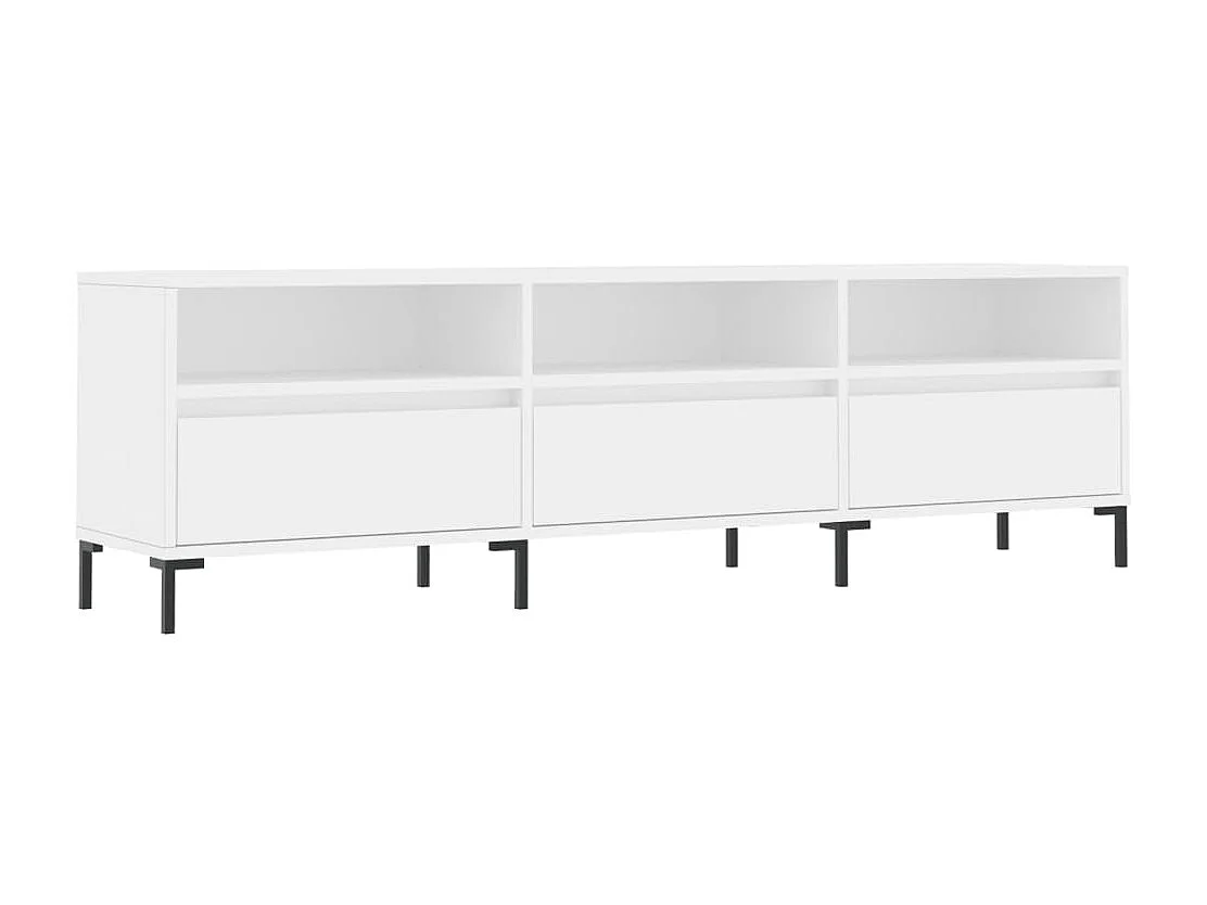 Wit tv-meubel 150x30x44,5 cm samengesteld hout