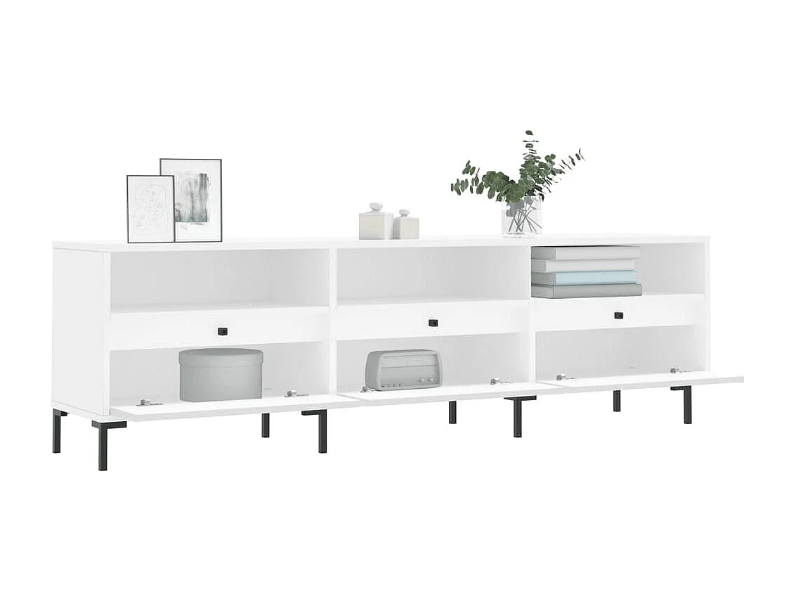 Wit tv-meubel 150x30x44,5 cm samengesteld hout