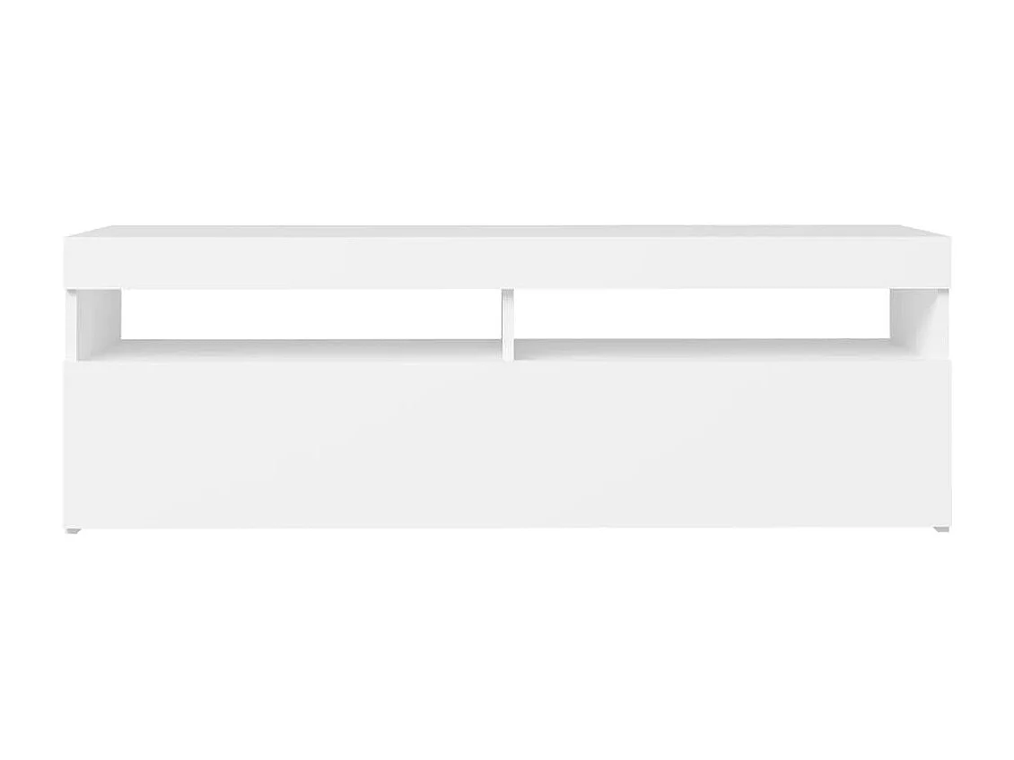 Mueble TV con luces LED blancas 120x35x40 cm