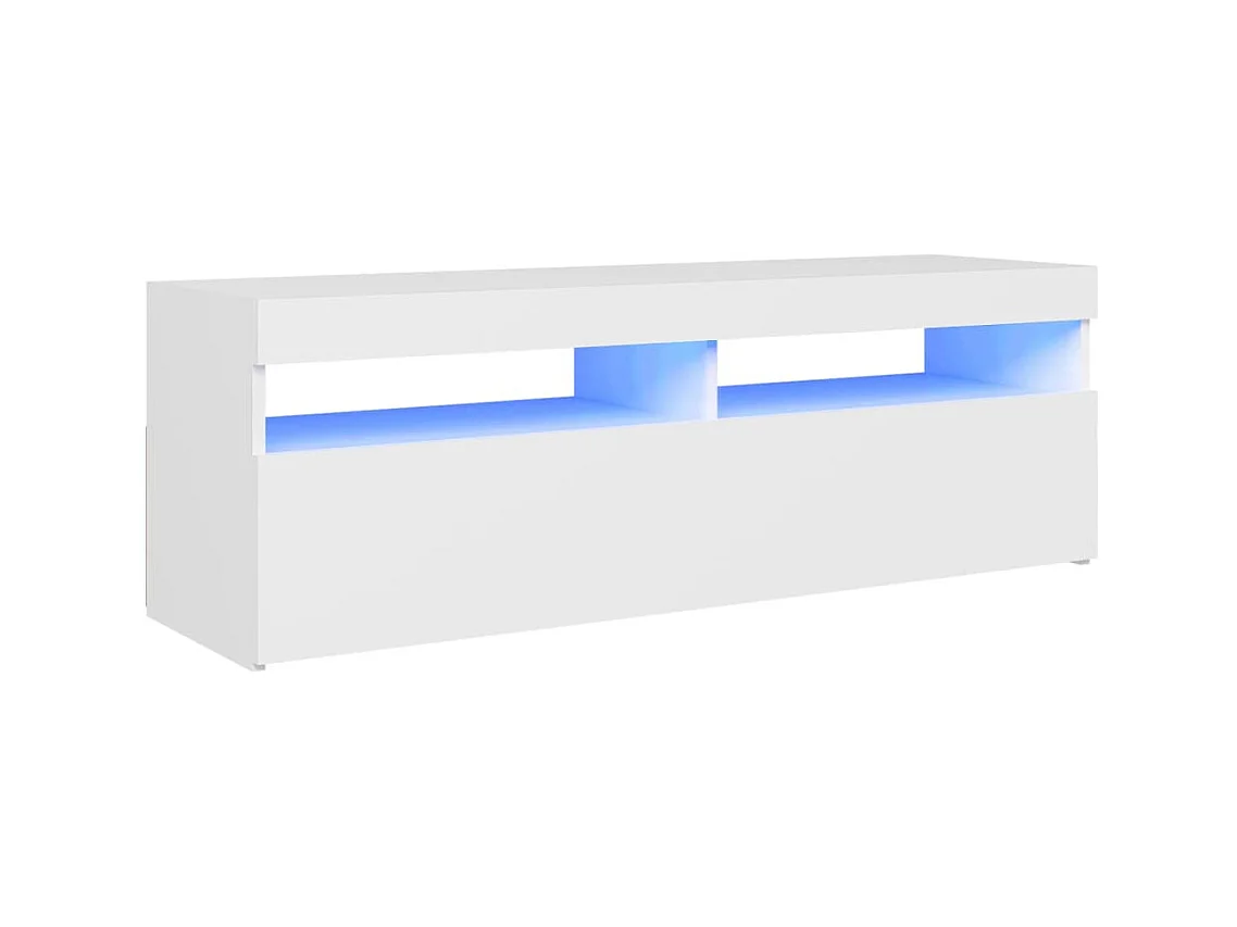 TV-meubel met witte LED-verlichting 120x35x40 cm