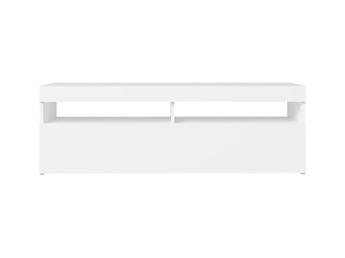TV-meubel met witte LED-verlichting 120x35x40 cm