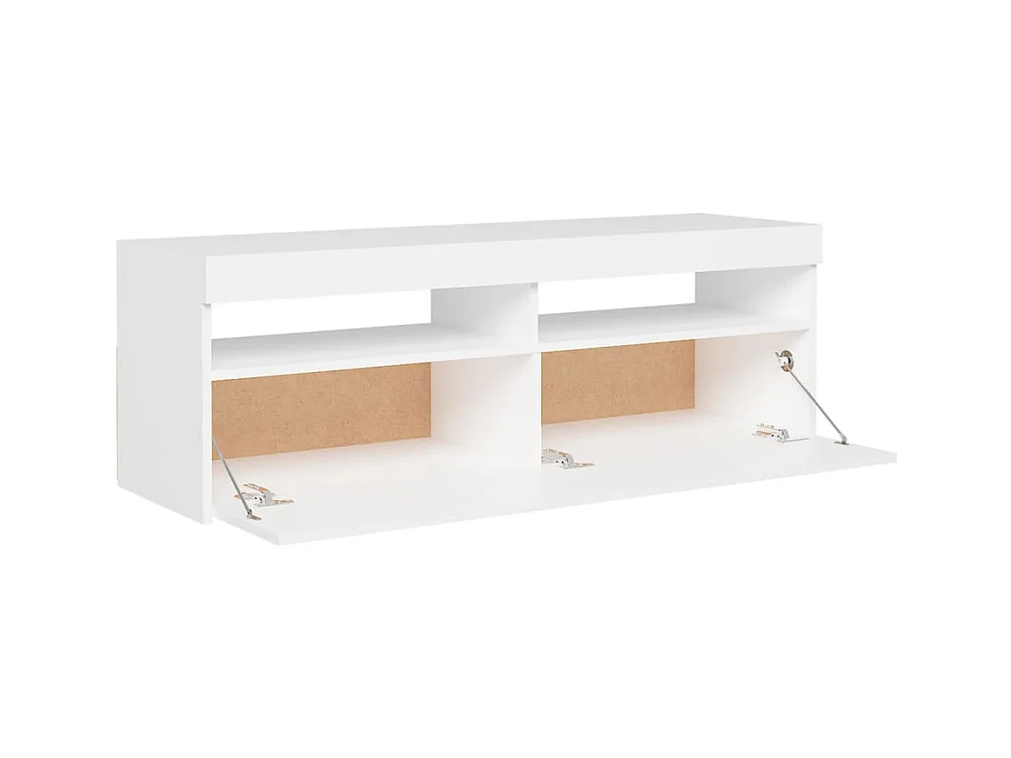 TV-meubel met witte LED-verlichting 120x35x40 cm