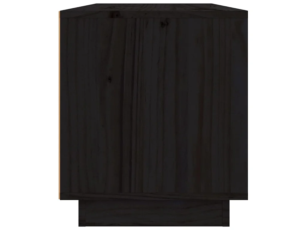 Meuble TV Noir 80x34x40 cm Bois de pin massif