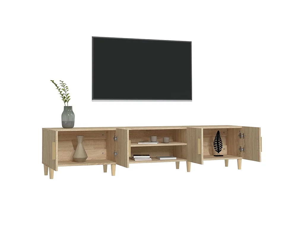 Meubles TV chêne sonoma 180x31,5x40 cm bois d'ingénierie