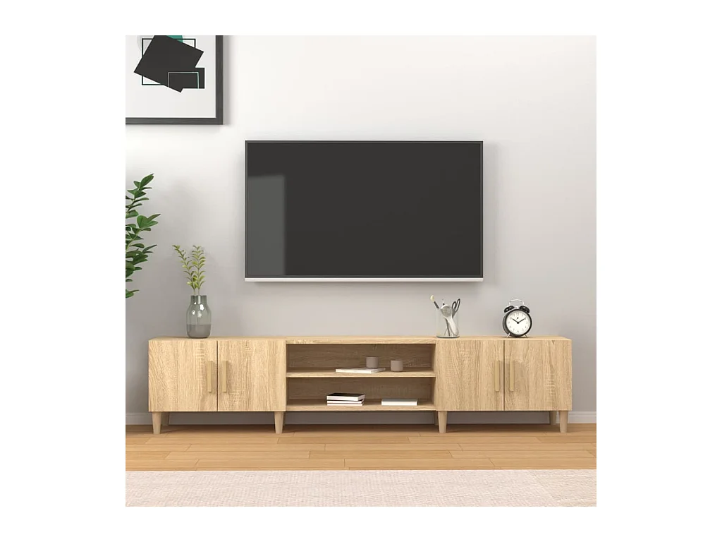 Meubles TV chêne sonoma 180x31,5x40 cm bois d'ingénierie