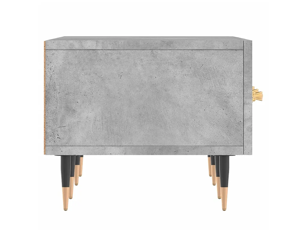 Meuble TV gris béton 150x36x30 cm bois d'ingénierie