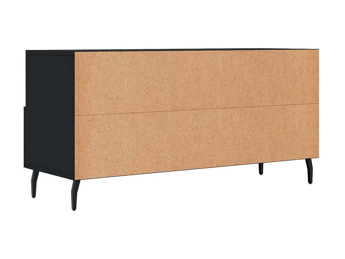 Meuble TV noir 102x36x50 cm bois d'ingénierie