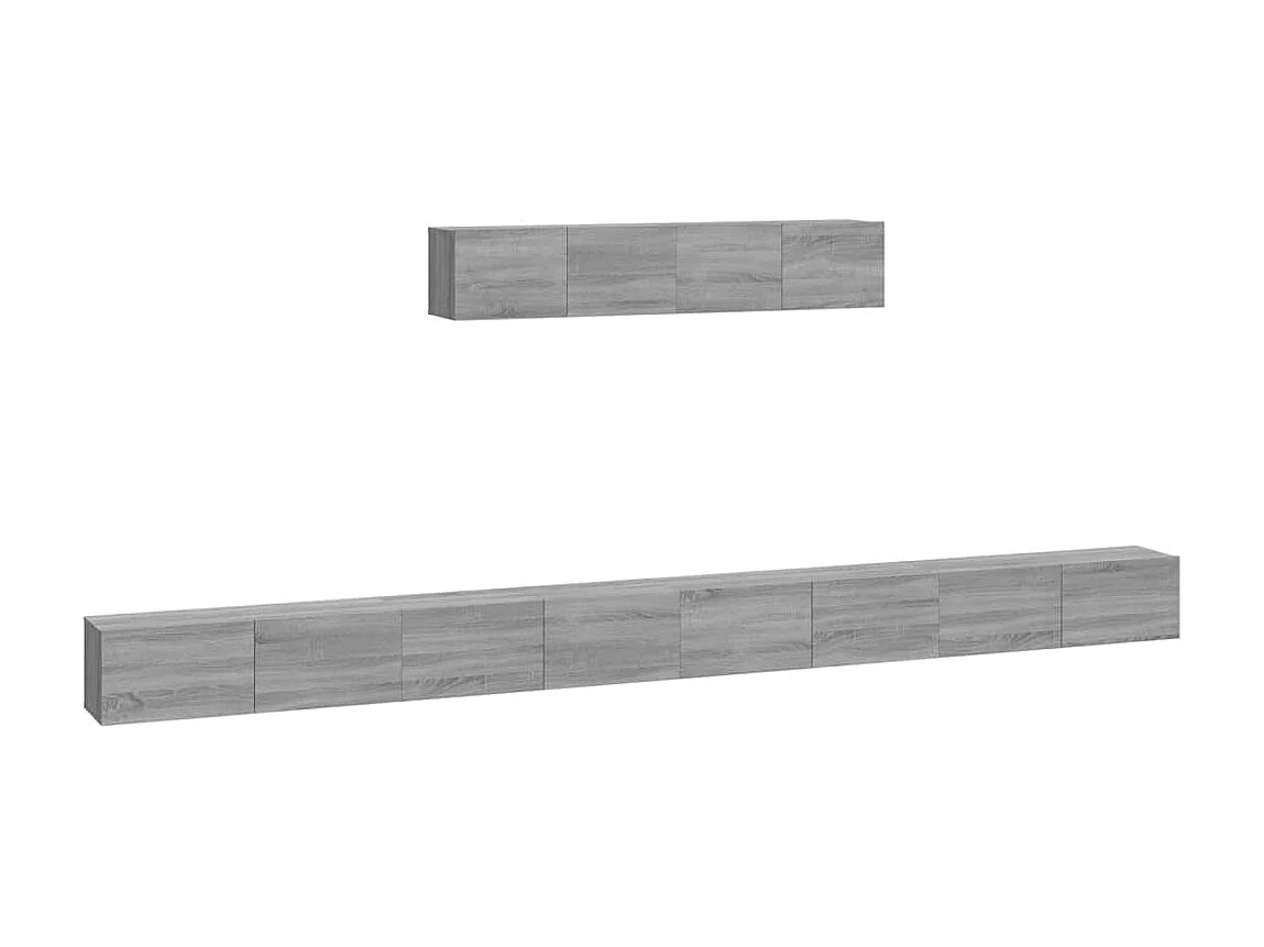 Ensemble de meubles TV 6 pcs Sonoma gris Bois d'ingénierie