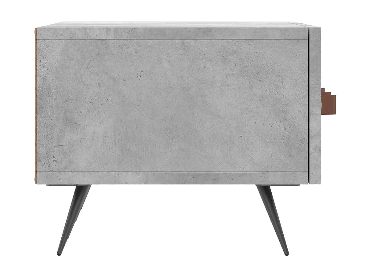 Meuble TV gris béton 150x36x30 cm bois d'ingénierie