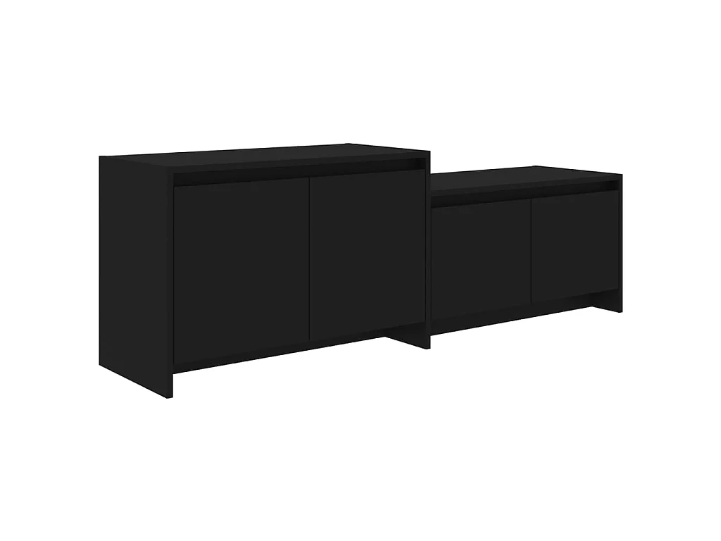 Meuble TV Noir 146,5x35x50 cm Aggloméré