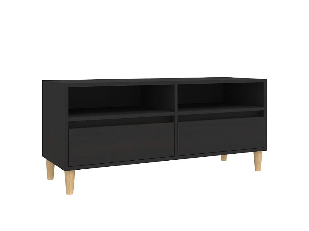 Móvel TV preto 100x34,5x44,5 cm madeira engenharia